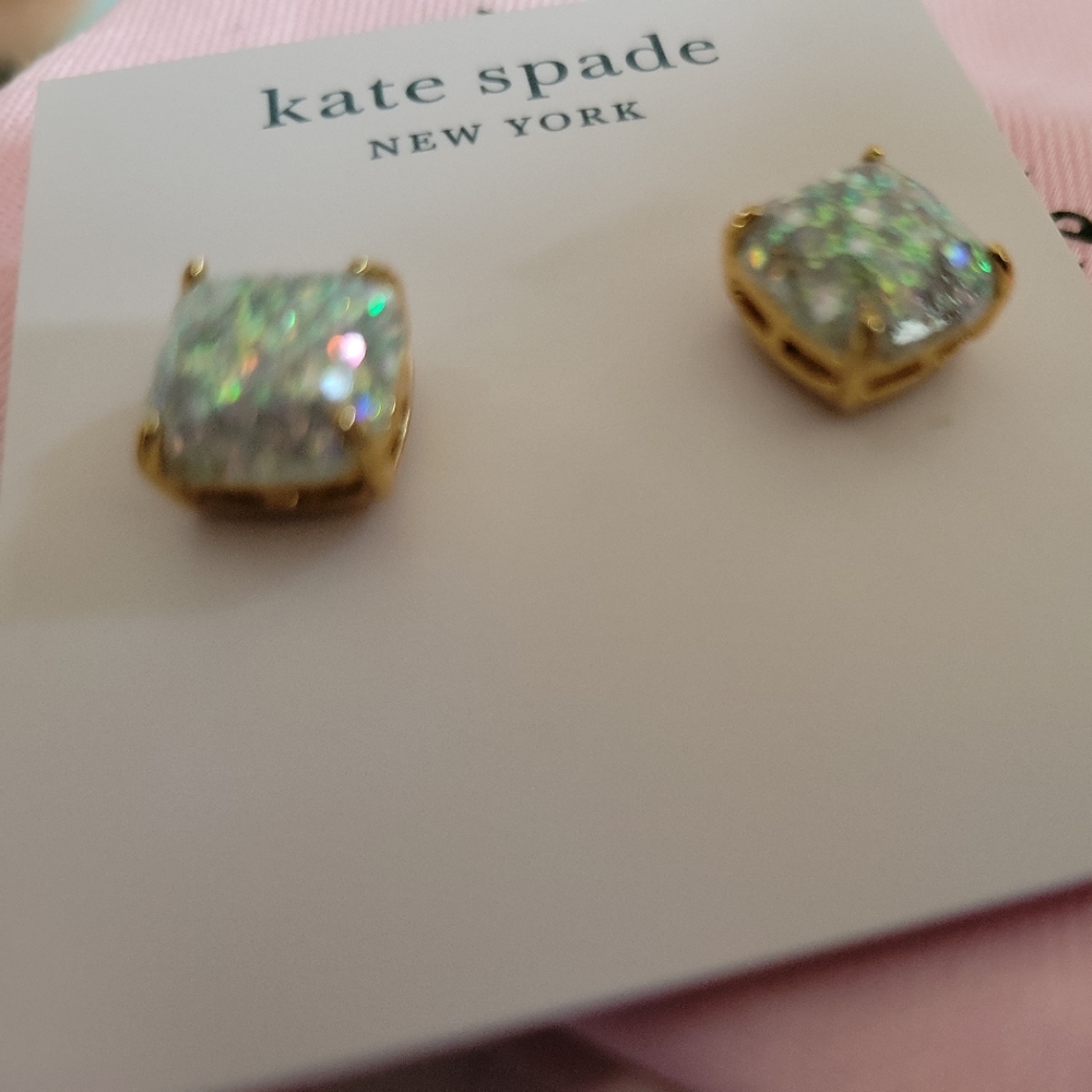 New Auth Kate Spade "Opal" druzy Earrings - Picture 3 of 5